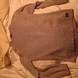 Mens Nautica Dress Sweater Tan/brown XL 100% COTTON